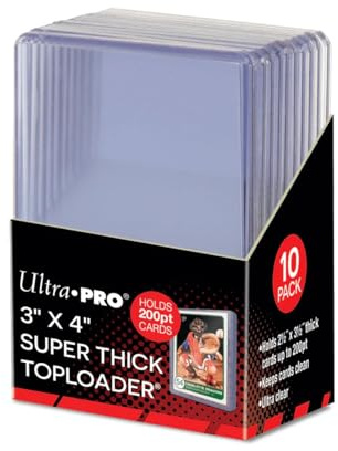 Ultra-Pro 159480 Toploader 3 x 4 Super Thick, 10 pièces, couleur Clear, 15286