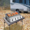 Gasgrills,Edelstahl Brenner 4-Flammen LPG Tischgrill Gasbräter Gas Grill, Gastro Tischgrill,Camping BBQ Outdoor Tisch-Gasgrill,Grillparty,Garten