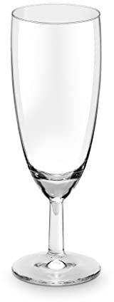 aro Copa de champán de cristal, 16 cl, calibrado a 10 cl, 12 unidades