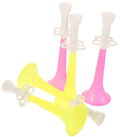 YARNOW 5pezzi Trombette di Plastica per Eventi Sportivi Accessori per Feste Corny da Concerto di Trombette Musicali Giocattolo per Tifo Calcistico Colore Casuale