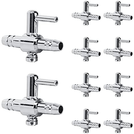 10 STÜCKE Aquarium Luftstromregelventil Edelstahl Aquarium Durchflussventil Sauerstoffpumpe Aquarium Luftschlauch Regler Ventil Aquarien Luftpumpenzubehör