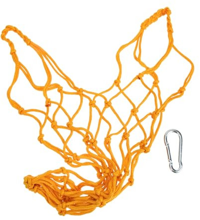 CLISPEED Futternetzbeutel für Hühner Fütterung Hühnerfutterautomaten und Grübler füttern Futterkorb für Hühner hängendes Feeder- Papageifutter Hühnergemüsekorb Baumwolle Yellow