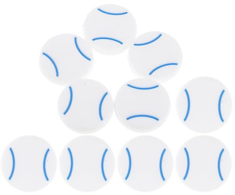 Zerodeko Lot de 10 Amortisseurs de Chocs en Silicone Souple Blanc pour Raquettes de Tennis, Amortisseur de Vibration pour Cordes, Accessoire Anti-Vibrations pour Tennis, Entraînement