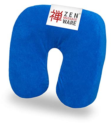 Zen Massageliege Kopfteil Bezug für Kopfpolster von Kosmetik- & Therapieliegen, bei 60° waschbare & Flauschige Frottee Spann- Kopfstützenbezüge für Nackenhörnchen aus Baumwolle, (Blau)