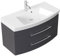 emotion | Waschbecken mit Unterschrank in Anthrazit Seidenglanz | Made in Germany | B100,5 x H57,2 x T50,2 cm | Waschtischunterschrank mit Zwei Schubladen | Mineralgussbecken für designvolle