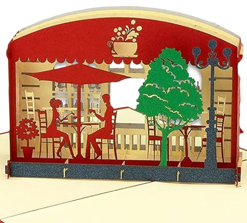 LINPOPUP® Biglietto pop-up – Buono ristorante – Carta coupon 3D per mangiare, carta regalo Invito cibo, visita al ristorante, N349