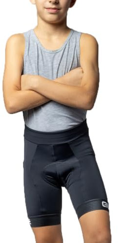 ALE' Unisex Kinder Kid Radhose, schwarz/weiß, 10 Jahre