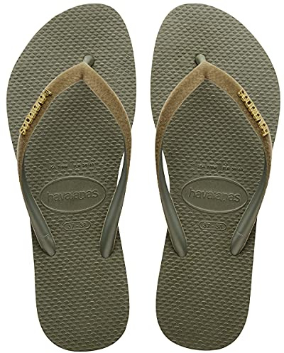 Havaianas Slim Velvet Femme Tongs, Vert, 33/34 EU