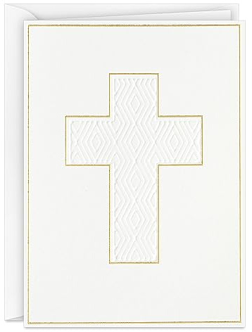 Hallmark Religious Easter Cards, Gold Cross (20 Blank Cards with Envelopes) for Confirmations, Baptisms, Weddings, Clergy Appreciation