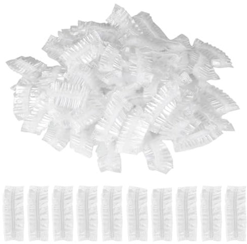 JTKREW 300 Pezzi Trasparente Monouso Doccia Cuffie Orecchio Paraorecchie Protettive Impermeabili Copertura dell'Orecchio per Capelli Doccia Bagno Balneazione Spa