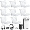 KUNSLUCK 8er-Pack Controller-Wandhalterung für PS5, Xbox, Switch Controller, Wandhalterung für Controller und Headset, Kleber/Schrauben Installation (weiß)
