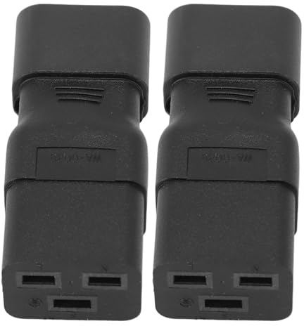 IEC320 C14 auf IEC320 C19 Netzteil, 2er-Pack PDU-USV-Stromversorgung, IEC-Stecker C14 auf Buchse C19-Adapter, IEC-Stecker, Server-PDU-Konvertierungsstecker, USV-Netzteil