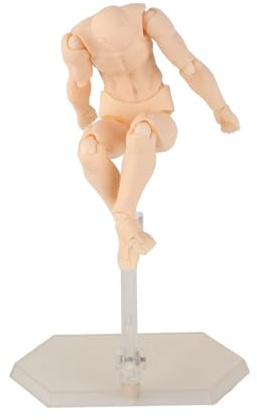 Ritning Actionfigurer Kvinnlig och Manlig PVC-teckning Docka Modellfigur Människokropp med Leder för Konstnärer, Anpassningsbara Poser Rörlig PVC Ofta Använd Ritdocka