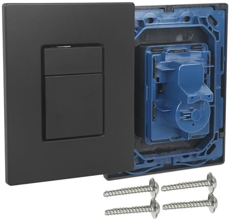 Plaque de déclenchement - En plastique chromé - Pour réservoir de chasse d'eau Grohe Skate Cosmopolitan - Plaque de recouvrement (197 x 156 mm, économie d'eau, pour 2 vitesses, démarrage et arrêt