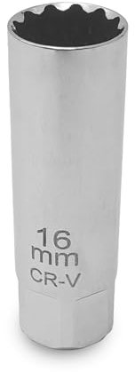 16mm Spark Plug Socket,12 Point Thin Wall Spark Plug Removal Tool, 3/8 Inch Drive Thin Wall Magnetic Removal Tool, Automobile Sparking Plugs Wrench for Most of Car and Motorcycle