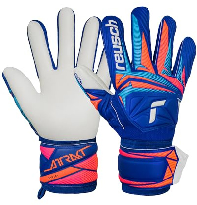 Reusch Gants de Gardien de But pour Enfants et Adolescents | Prise fiable et Coupe Ergonomique | pour l'entraînement et Les matchs | Gazon synthétique et Naturel | Attrakt Grip Junior