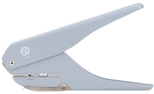 OEBUAFI Mushroom Hole Puncher, 6 Sheets A4 Paper Punch with Mushroom Shape Holes and Positioning Ruler, with Chip Collector for Loose Leaf Pages, Photos, Newspapers, Magazines (Gray)