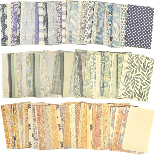 Papel Scrapbooking Vintage, 180 Hojas 13 x 8 cm Papel Decorativo Floral | para Journaling y Scrapbook, Accesorios Scrapbooking, para Diario Álbum de Fotos, Manualidades DIY