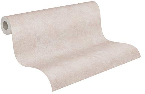 A.S. Création Vliestapete History of Art Unitapete einfarbig 10,05 m x 0,53 m rosa creme 376545 37654-5