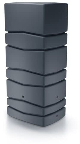 Garden Large Rectangular Plastic Water Butt Set Inc Connection kit 350 450 650 litres (350 Litres, Anthracite)