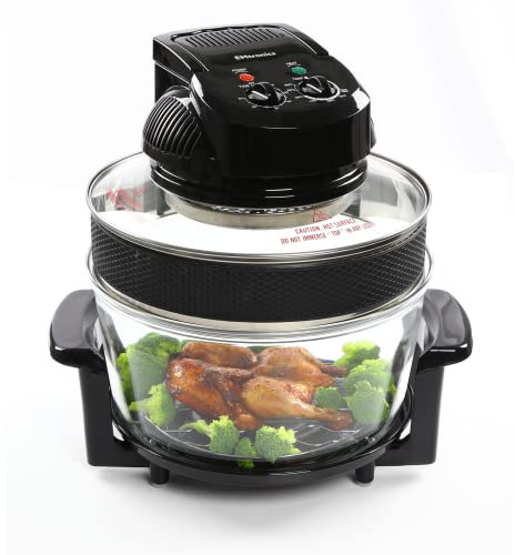 EMtronics EMHO17EXB 17 Litre Halogen Oven Air Fryer Cooker 1400W with 60 Minute Timer and Temperature Control - Black