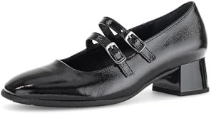 Gabor Damen Riemchen Pumps, Frauen Absatzschuhe,Best Fitting,festlich,Oktoberfest,Dirndl,Wiesn,high Heels,Heels,schwarz (Lack),38 EU / 5 UK