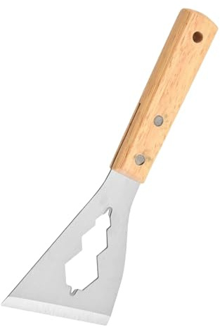 Raspador para quitar papel tapiz, herramienta raspadora para paneles de yeso, Raspador de pintura ergonómico de acero inoxidable, Raspador portátil con mango de madera, raspador de pintura resistente