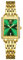 OLEVS Gold Uhr Damen Klein Vintage Eckig Damen Armbanduhr Edelstahl Grün Zifferblatt Damenuhren Analog Quarz Metallarmband Damenarmbanduhr Wasserdicht Leuchtend Uhren Frauen mit Datum Geschenke