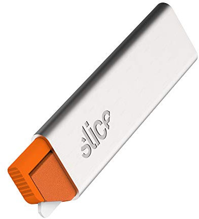 Slice 10585 Manual Carton Cutter, Ideal for Boxboard & Thin Corrugated Cardboard, Lightweight & Portable, Finger-Friendly Ceramic Blade, Ambidextrous Design, Lasts 11X Longer Than Steel