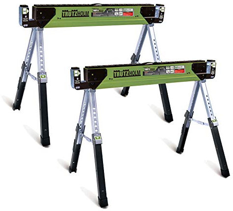 TRUTZHOLM Sägebock Arbeitsbock höhenverstellbar bis 650/1300 kg klappbar Werkbock Untergestell Stahl (2 Stück (Set))