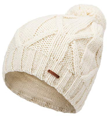 Marhatter Dammössa med pompon, vintermössa, dammössa, tofsmössa, flätmönster