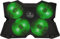 SureFire Base di raffreddamento per laptop da gaming Bora - Cooling pad per notebook 12-17 - Ventola esterna per computer fino a 1200 giri/min - max 26dBA - verde I powered by Verbatim