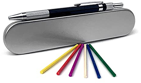 Creavvee Tailor's Chalk Pen 7-Piece Set with Holder 6, Assorted Colours