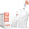 Makeronics Code V 4.2-4.8 Gallon Heavy Duty Drawstring Plastic Trash Bags Compatible with simplehuman Code V | 200 Count (Pack of 1) | 1.2 Mil | White | 16-18 Liter