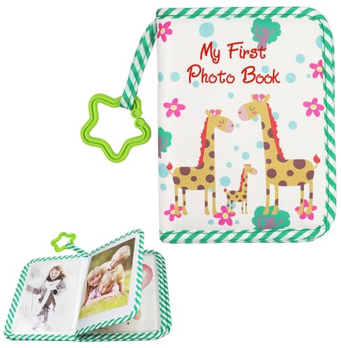 Album Fotografico in Tessuto Morbido,Libro Fotografico Commemorativo della Crescita,Il Primo Libro Commemorativo in Tela Morbida,Conserva i Preziosi Ricordi di Famiglia Verde Tokaneit
