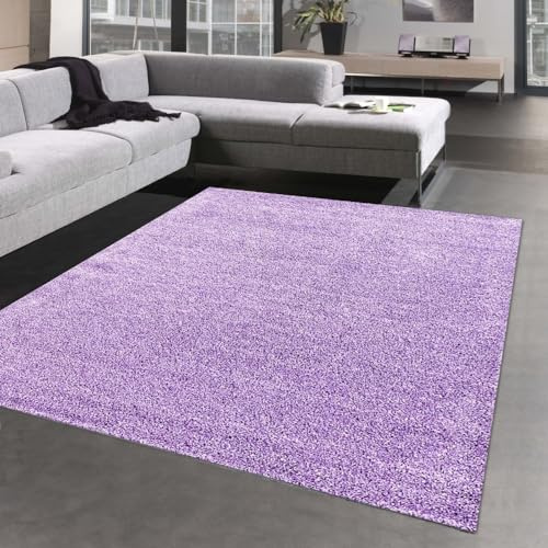 Design moderno in lilla: lussuoso tappeto a pelo alto Dimensione 120x170 cm, Dimensione 120 x 170 cm