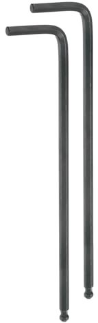 QUARKZMAN 2 Piezas de Llave Hexagonal de Bola de 4 mm, Llave Métrica en Forma de L con Brazo Extra Largo, Herramienta de Reparación de Acero Cromado Vanadio, Color Negro