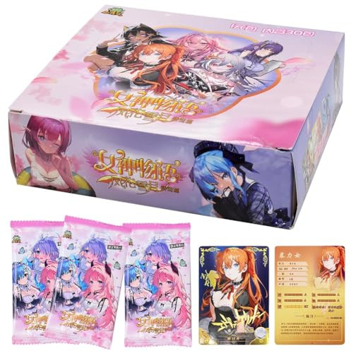 Goddess TCG CCG Cards 150 Carte Anime Booster Box,Collezionabili Anime Game Card, Trading Card Goddess Story Booster Box di Carte,Giochi di Carte Pacchetto di Carta Collezionabili-B