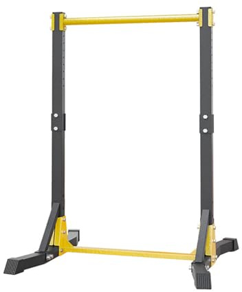 Fiauli Drag-up-station, justerbar höjdstång för dragning, kraftig drag-upp tornstation, utomhus metall dragstång fristående med 11 växelljustering, 180 kg drag-up-stativ för hemmagym svart