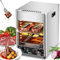 NEWTRY Oberhitzegrill Elektrisch 800℃ Beef-Grill 1.7kw Steakgrill, Schwarze Keramik-Infrarot-Heizung, 10min Timer, Für Haushalte, kleine Unternehmen（Steckerbetrieben）