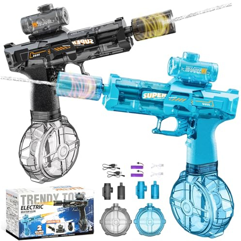 2 Pièces Pistolet à Eau Électrique,Pistolet à Eau éLectrique pour Enfants