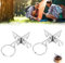 KLYNGTSK 2 Stück Alkohol Kreuzständer Edelstahl Alkohol Herd Rack Halter Tragbar Alcohol Stove Stand Camping Herd Ständer Outdoor Alkohol Ofen Halter Topfkreuz Kreuzständer für Picknick Wandern