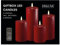 Deluxe Homeart Indoor Flameless LED Giftbox Set of 4 with Remote & Batteries - Real Flame™ Technology - Battery Powered Candles (Bordeaux Red)