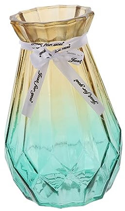 Cabilock Elegante Blumenvase Aus Glas Mit Farbverlauf Für Hydrokultur-Arrangements Heimdekoration Modernes Design Großes Format