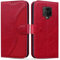 Rosbtib Funda de Móvil para Xiaomi Redmi Note 9S/ Note 9 Pro Funda con Función de Soporte Cierre Magnético Premium PU Cuero Flip Cover Compatible con Redmi Note 9S/ Note 9 Pro - Rojo