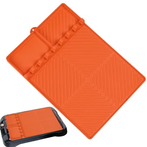 Tapis d'étagère latérale en silicone | Tapis de barbecue | Tapis de barbecue | Plaque de cuisson en silicone thermo-isolante pour la cuisson des plans de travail de barbecue de cuisine