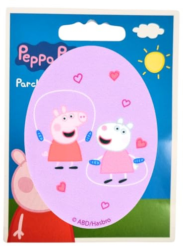 COMERCIAL MERCERA, Aufnäher Patches, Peppa Wutz, Knieflicken, Ideal zum Reparieren von Hosen und Jacken, Gedruckt, 100% Polyester (Peppa Wutz und Susi)