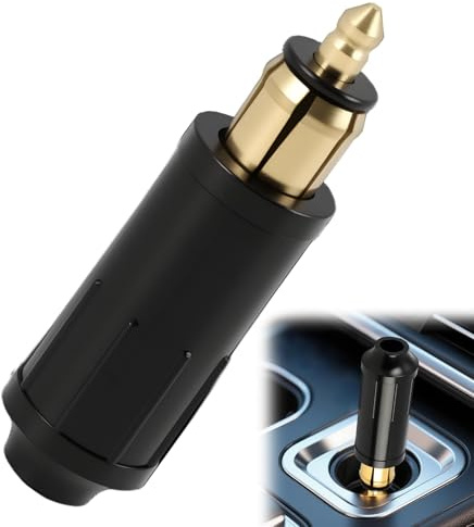 2 Adaptadores de Encendedor de Cigarrillos DIN Macho 12V para Automóviles y Motocicletas, Enchufes de Reemplazo, Conectores Resistentes y Eficientes (2pcs12vAdaptador de encendedor de cigarrillos)