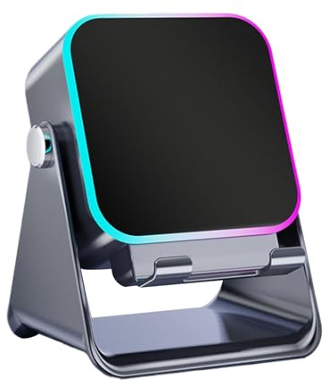 Wireless Induction Speaker - Phone Amplifier Stand, 10W Audio Boosting Station, Touch Free Sound Enhancer, Built In Light Feature | For Travel Companion Home Decor Setup Office Desk Use