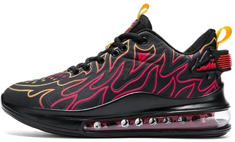 Solastride Scarpe da Basket Ammortizzate, Resistenti all'Usura, alla Moda, da Uomo, Taglie Forti, Scarpe Sportive Casual da Corsa(Black,41 EU)